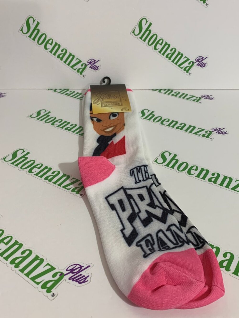 Headgear Classics Socks Penny Proud Family Crew White Pink Mens Size 9 - 13